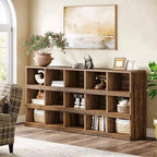 Console de table Lantine de 63 pouces à 15 cubes, style ferme, pour entrée