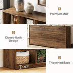 Console de table Lantine de 63 pouces à 15 cubes, style ferme, pour entrée