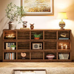 Console de table Lantine de 63 pouces à 15 cubes, style ferme, pour entrée