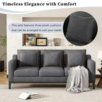 Christopher Knight Home Noxon Canapé 3 places 80 po de largeur rembourré avec coussin décoratif