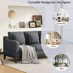 Christopher Knight Home Noxon Canapé 3 places 80 po de largeur rembourré avec coussin décoratif