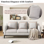 Christopher Knight Home Noxon Canapé 3 places 80 po de largeur rembourré avec coussin décoratif