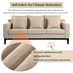 Christopher Knight Home Noxon Canapé 3 places 80 po de largeur rembourré avec coussin décoratif