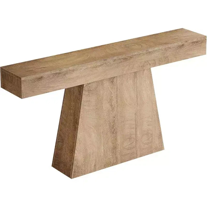Lantine 63 Table Console, Table d'Entrée de Style Ferme avec Base Trapézoïdale pour Entrée, Couloir, Salon