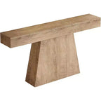Lantine 63 Table Console, Table d'Entrée de Style Ferme avec Base Trapézoïdale pour Entrée, Couloir, Salon