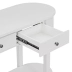 Élégante console de style rétro avec design incurvé et finition lisse pour entrées, salons et couloirs - ModernLuxe