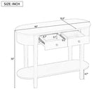 Élégante console de style rétro avec design incurvé et finition lisse pour entrées, salons et couloirs - ModernLuxe