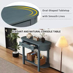 Élégante console de style rétro avec design incurvé et finition lisse pour entrées, salons et couloirs - ModernLuxe