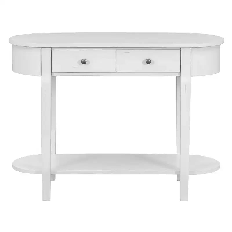 Élégante console de style rétro avec design incurvé et finition lisse pour entrées, salons et couloirs - ModernLuxe