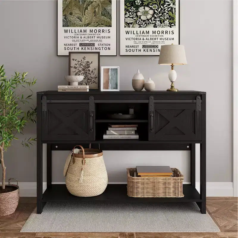 Meuble TV Heynemo avec cheminée pour TV de 65'' et plus, meuble de divertissement avec cheminée électrique de 23" avec télécommande et porte coulissante pour salon
