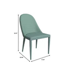 Chaise de salle à manger LeisureMod en cuir, pieds en fer, lot de 4, série Seville