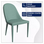 Chaise de salle à manger LeisureMod en cuir, pieds en fer, lot de 4, série Seville