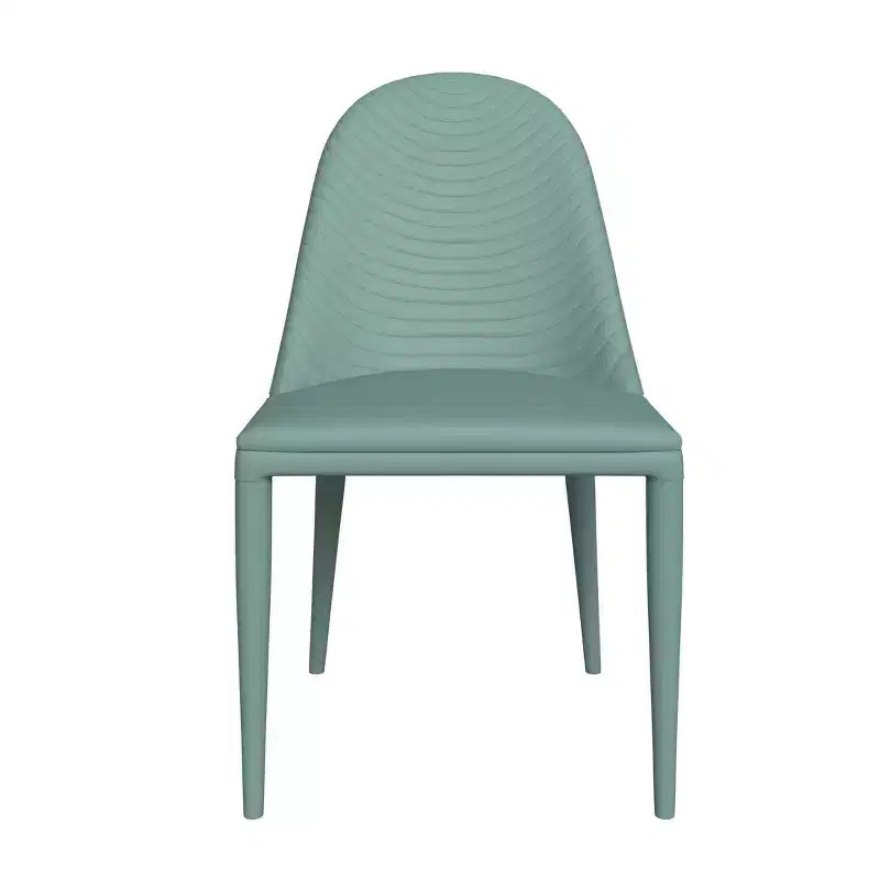 Chaise de salle à manger LeisureMod en cuir, pieds en fer, lot de 4, série Seville