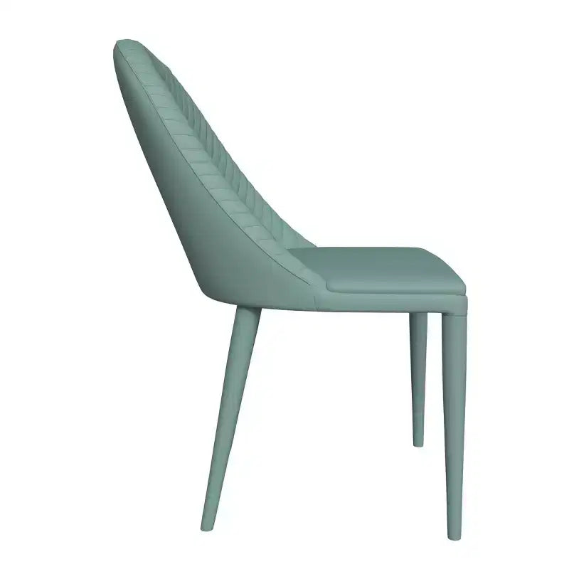 Chaise de salle à manger LeisureMod en cuir, pieds en fer, lot de 4, série Seville