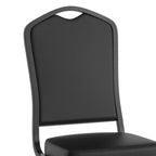 Flash Furniture Chaise de banquet empilable à dossier couronné, série HERCULES, lot de 4