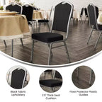 Flash Furniture Chaise de banquet empilable à dossier couronné, série HERCULES, lot de 4