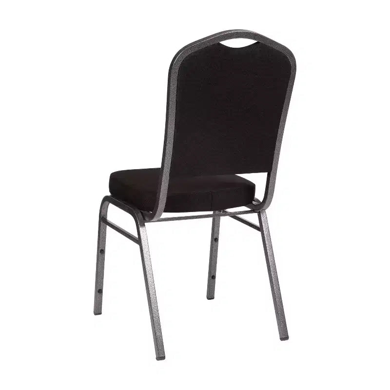 Flash Furniture Chaise de banquet empilable à dossier couronné, série HERCULES, lot de 4