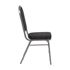 Flash Furniture Chaise de banquet empilable à dossier couronné, série HERCULES, lot de 4