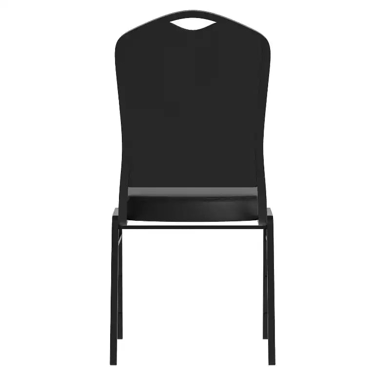 Flash Furniture Chaise de banquet empilable à dossier couronné, série HERCULES, lot de 4