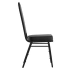 Flash Furniture Chaise de banquet empilable à dossier couronné, série HERCULES, lot de 4