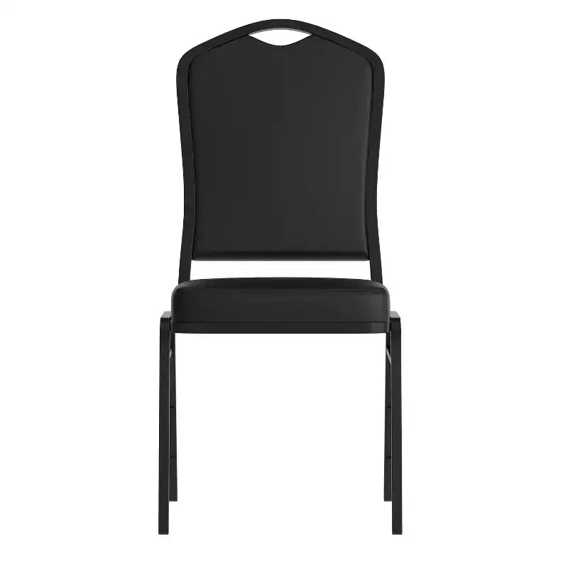 Flash Furniture Chaise de banquet empilable à dossier couronné, série HERCULES, lot de 4