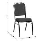 Flash Furniture Chaise de banquet empilable à dossier couronné, série HERCULES, lot de 4