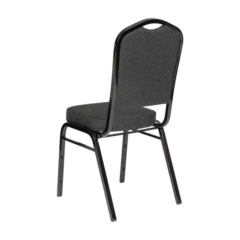 Flash Furniture Chaise de banquet empilable à dossier couronné, série HERCULES, lot de 4