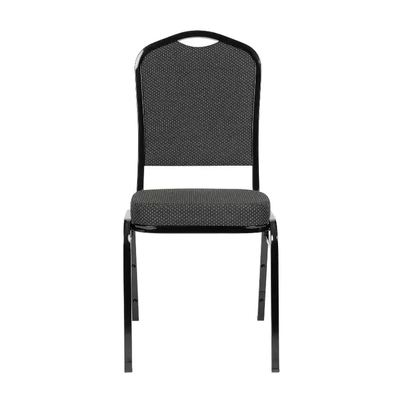 Flash Furniture Chaise de banquet empilable à dossier couronné, série HERCULES, lot de 4