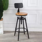 SUGIFT Lot de 4 tabourets de bar réglables en hauteur, cadre en acier, tabouret de cuisine