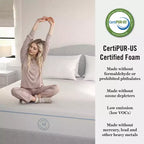 Matelas hybride Martha Stewart SleepComplete 12 à ressorts ensachés et mousse, fermeté moyenne, rafraîchissant à double action avec surmatelas en tricot jacquard CoolWeave respirant