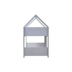 Lit superposé cabane Whisen double sur double avec têtes et pieds de lit, balustrades et échelle