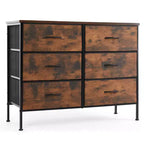 Solution de rangement pour chambre d'enfant, placard, entrée et chambre de bébé : tour de rangement en tissu avec dessus en bois et commode haute