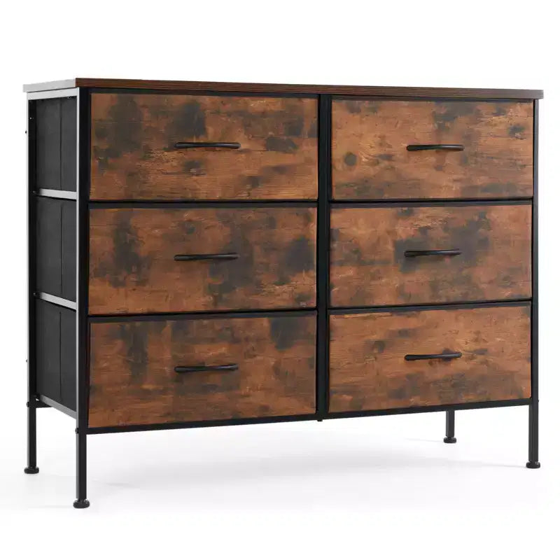 Solution de rangement pour chambre d'enfant, placard, entrée et chambre de bébé : tour de rangement en tissu avec dessus en bois et commode haute