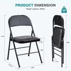 Chaise pliante rembourrée en cuir : Utilisation intérieure et extérieure
