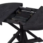 Ensemble de salle à manger Whisen de style rétro avec table extensible et 4 chaises rembourrées
