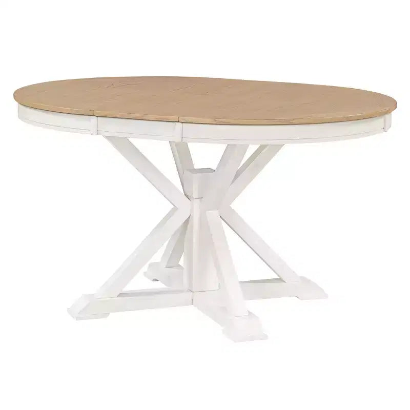 Ensemble de salle à manger Whisen de style rétro avec table extensible et 4 chaises rembourrées