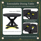 Ensemble de salle à manger Whisen de style rétro avec table extensible et 4 chaises rembourrées