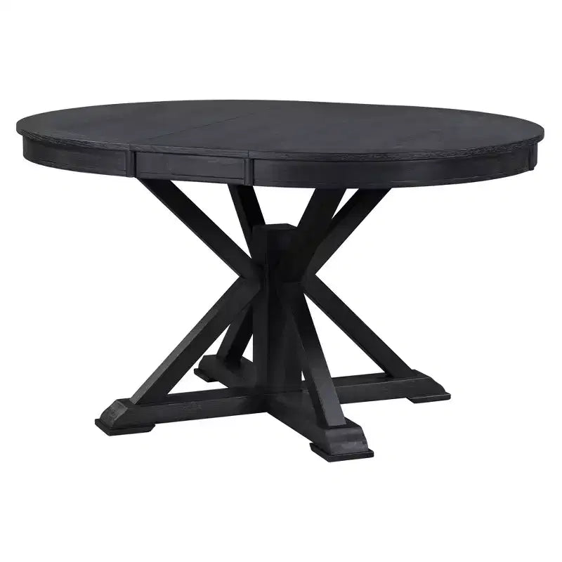 Ensemble de salle à manger Whisen de style rétro avec table extensible et 4 chaises rembourrées