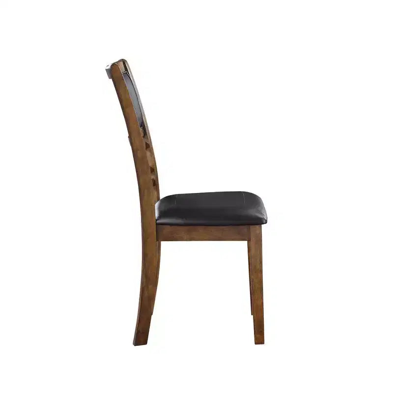 New Classic Furniture, chaises de salle à manger Gia en similicuir marron (lot de 2)