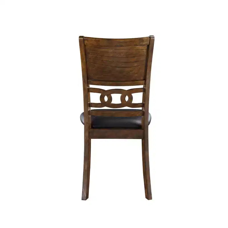 New Classic Furniture, chaises de salle à manger Gia en similicuir marron (lot de 2)