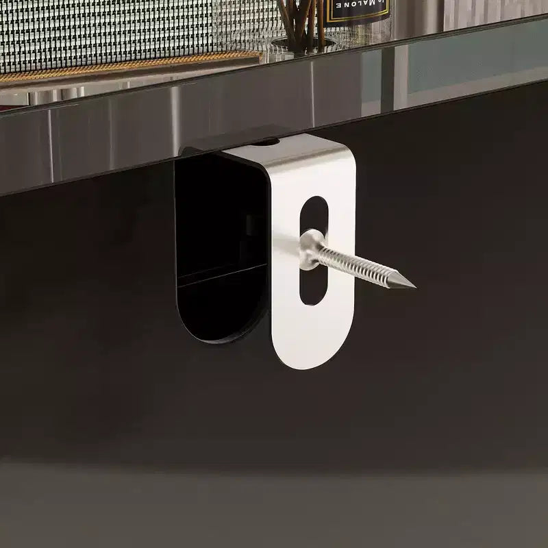 Commode brillante Famapy avec accents en marbre, armoire de rangement à 6 tiroirs pour chambre à coucher, salon et cuisine