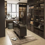 Commode brillante Famapy avec accents en marbre, armoire de rangement à 6 tiroirs pour chambre à coucher, salon et cuisine