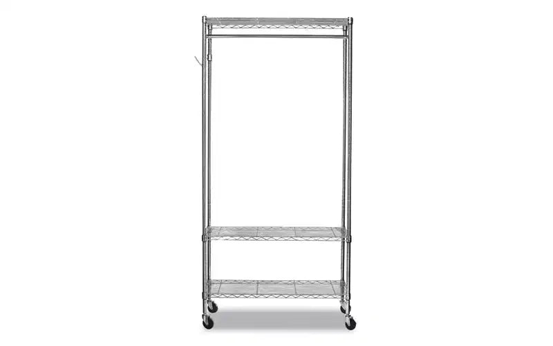 Alera Rayonnage Métallique Porte-Vêtements, 40 Vêtements, 48l x 18p x 75h, Argent