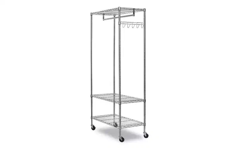 Alera Rayonnage Métallique Porte-Vêtements, 40 Vêtements, 48l x 18p x 75h, Argent