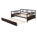 Lit de repos double/grand, cadre de lit plateforme en bois avec lit gigogne double/deux tiroirs - ModernLuxe