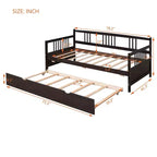 Lit de repos double/grand, cadre de lit plateforme en bois avec lit gigogne double/deux tiroirs - ModernLuxe