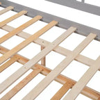 Lit de repos double/grand, cadre de lit plateforme en bois avec lit gigogne double/deux tiroirs - ModernLuxe