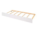 Lit de repos double/grand, cadre de lit plateforme en bois avec lit gigogne double/deux tiroirs - ModernLuxe