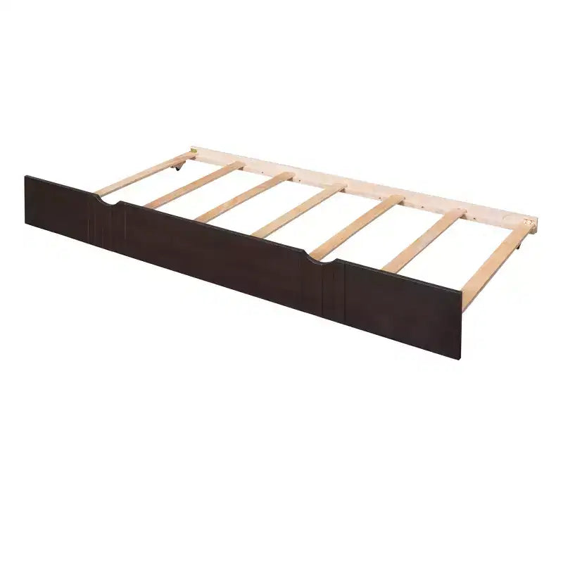 Lit de repos double/grand, cadre de lit plateforme en bois avec lit gigogne double/deux tiroirs - ModernLuxe