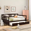 Lit de repos double/grand, cadre de lit plateforme en bois avec lit gigogne double/deux tiroirs - ModernLuxe